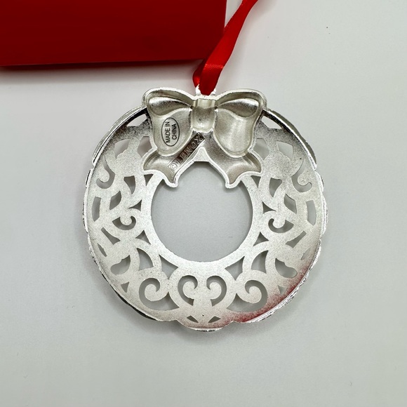 Lenox Sparkle & Scroll Wreath Christmas Ornament - Picture 2 of 6